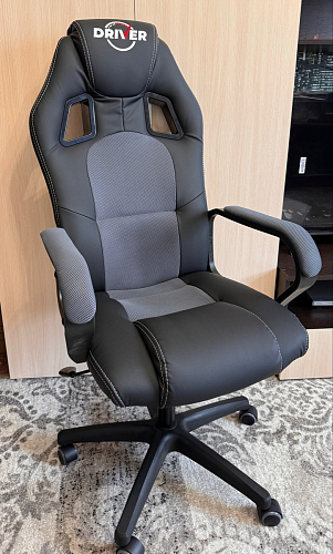 Компьютерное кресло Driver/Драйвер кожзам черный / серый фото покупателя 70
