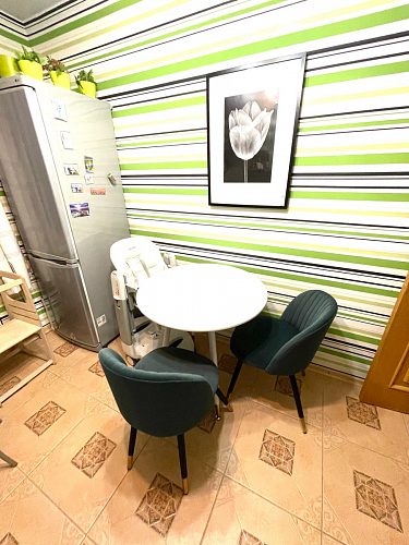 Стул на металлокаркасе Gabi 1 light purple / black / gold фото покупателя 199