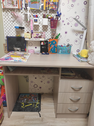 Стол письменный Бриз МДФ волна лайм / ясень светлый фото покупателя 220