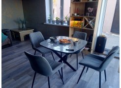 Стул на металлокаркасе Вейв светло-серый (hl 63) / 10К черный каркас фото покупателя 345