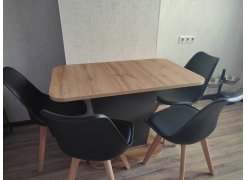 Деревянный стул Bonuss темно-серый / черное сидение / черный фото покупателя 116