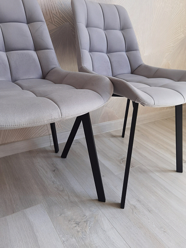 Стул на металлокаркасе Челси велюр коричневый / черный каркас фото покупателя 14