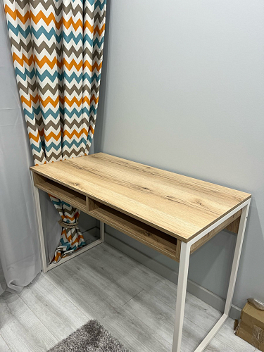 Письменный стол Леон Лофт черный матовый / дуб вотан фото покупателя 60