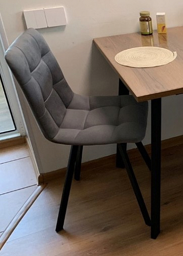 Стул на металлокаркасе Чилли зеленый / черный фото покупателя 821