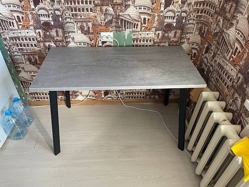 Стол Тринити Лофт 120 32 мм дуб галифакс табако / черный матовый фото покупателя 110