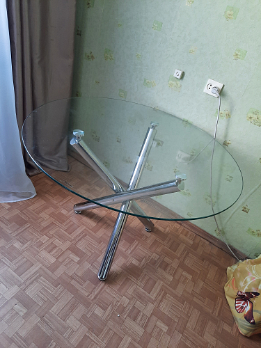 Стол стеклянный LH-01(110) прозрачный фото покупателя 2