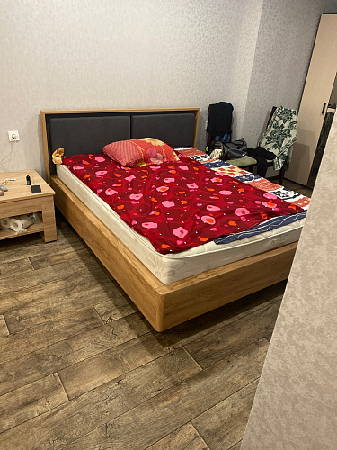 Двуспальная кровать Клауд 160х200 парящая дуб крафт золотой / антрацит фото покупателя 485