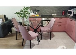 Стул на металлокаркасе Kora green / black фото покупателя 105