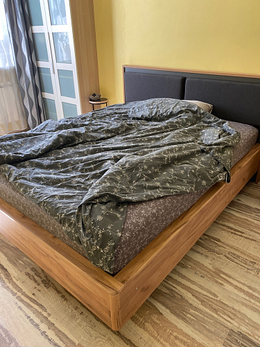 Двуспальная кровать Клауд 160х200 парящая дуб крафт золотой / антрацит фото покупателя 80