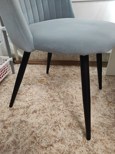 Стул на металлокаркасе Gabi 1 light purple / black / gold фото покупателя 226