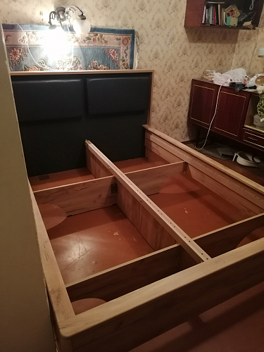 Двуспальная кровать Клауд 160х200 парящая дуб крафт золотой / антрацит фото покупателя 494