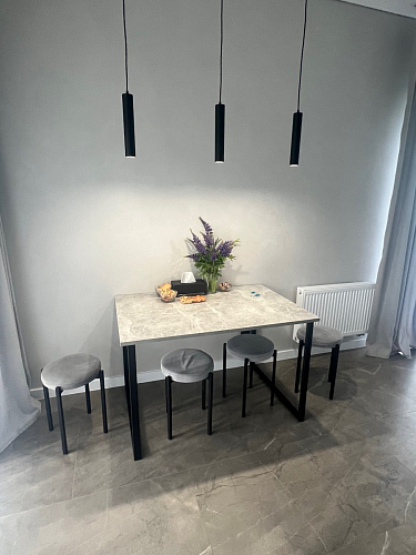 Деревянный стол Лота Лофт 140х80 дуб крафт табачный / черный матовый фото покупателя 711