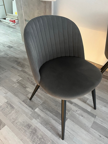 Стул на металлокаркасе Gabi dark beige / black / silver фото покупателя 573