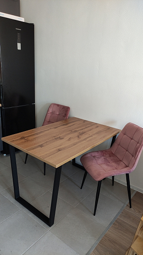 Стол раскладной Лота Лофт 120 25 мм юта / черный матовый фото покупателя 551