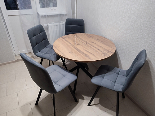 Стул на металлокаркасе Чилли К черный / зеленый фото покупателя 47