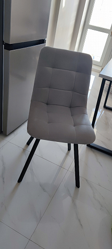 Стул на металлокаркасе Чилли черный / зеленый фото покупателя 1115