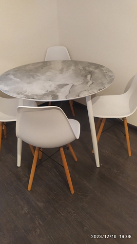 Стеклянный стол Анселм белый фото покупателя 8