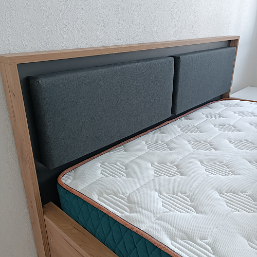 Двуспальная кровать Клауд 160х200 парящая дуб крафт золотой / антрацит фото покупателя 350