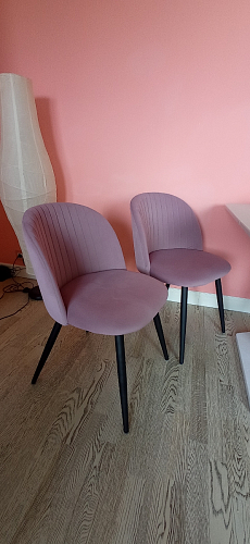 Стул на металлокаркасе Gabi 1 light blue / black / gold фото покупателя 747