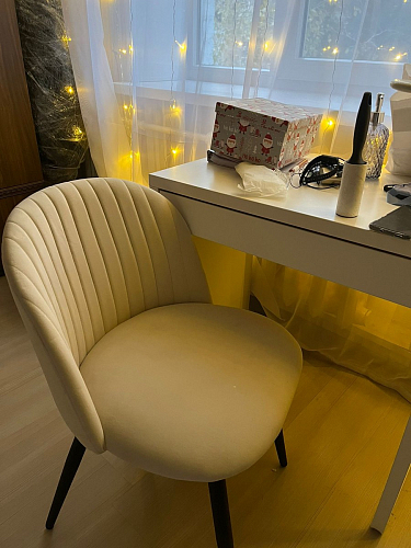 Стул на металлокаркасе Gabi latte / gold / black фото покупателя 120