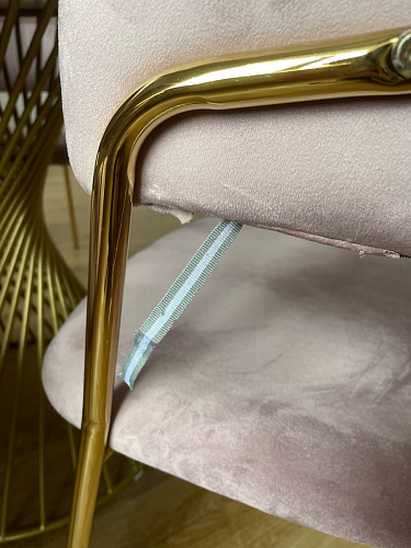 Стул на металлокаркасе Kamelia голубой / голубой / золотой фото покупателя 65