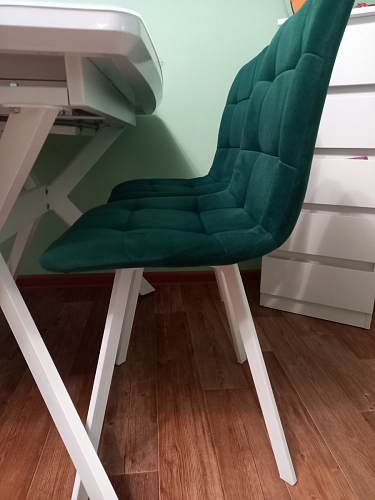 Стул на металлокаркасе Чилли светло-серый / белый каркас фото покупателя 289