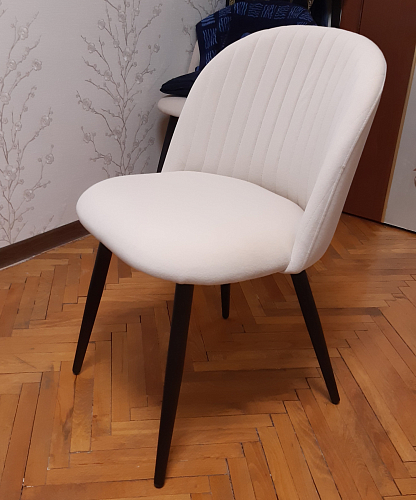 Стул на металлокаркасе Gabi dark beige / black / silver фото покупателя 906