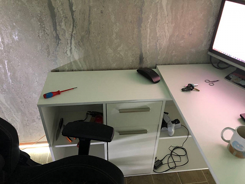 Письменный стол Лайт 03.245F белый гладкий 101 фото покупателя 35