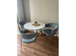 Стул на металлокаркасе Kamelia темно-серый / золотой фото покупателя 2