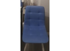 Стул на металлокаркасе Чилли синяя ткань / белый фото покупателя 93