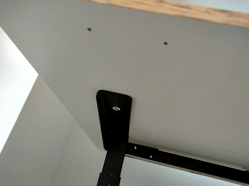 Компьютерный стол Маркос с механизмом подъема 140х80х75 белый / вотан дуб фото покупателя 15