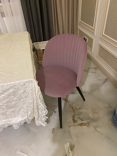 Стул на металлокаркасе Gabi 1 light purple / black / gold фото покупателя 316