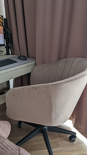 Компьютерное кресло Тибо светло-коричневый / белый фото покупателя 23