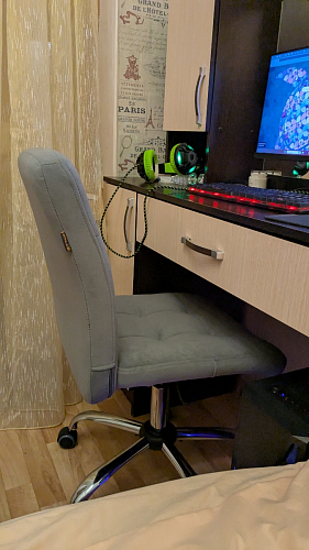 Компьютерное кресло Fiesta/Фиеста флок серый 29 фото покупателя 37