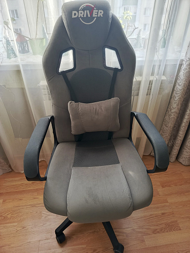 Компьютерное кресло Driver/Драйвер кожзам черный / серый фото покупателя 16