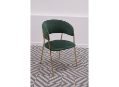Стул на металлокаркасе Kamelia зеленый / золото из шоурума 1