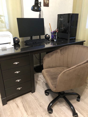 Компьютерное кресло Тибо confetti chocolate / белый фото покупателя 85