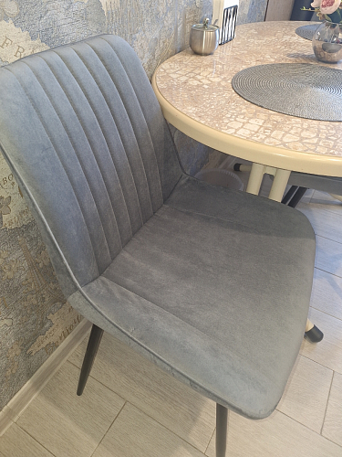 Комплект стульев Вейв 4 шт светло-серый / черный фото покупателя 64