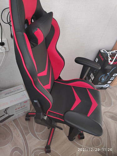 Компьютерное кресло Racer черное / голубое фото покупателя 66