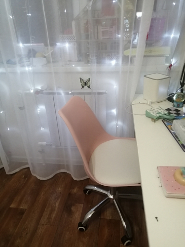 Компьютерное кресло Kolin с подушкой clear / white фото покупателя 310