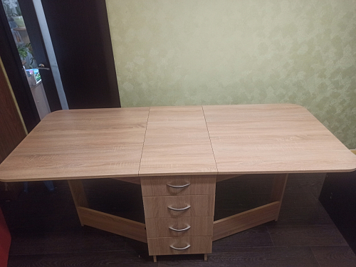 Стол-книжка Глория 606 М с ящиками дуб сонома фото покупателя 74