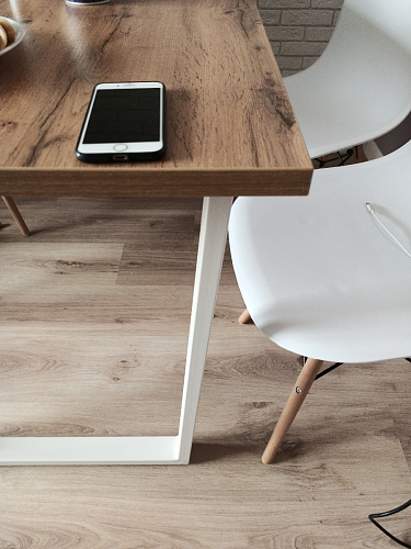 Деревянный стол Лота Лофт 120x75 дуб крафт табачный / черный матовый фото покупателя 80