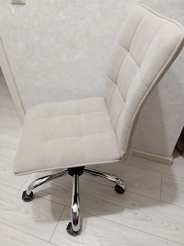 Компьютерное кресло One/Ван флок молочный 4 фото покупателя 16