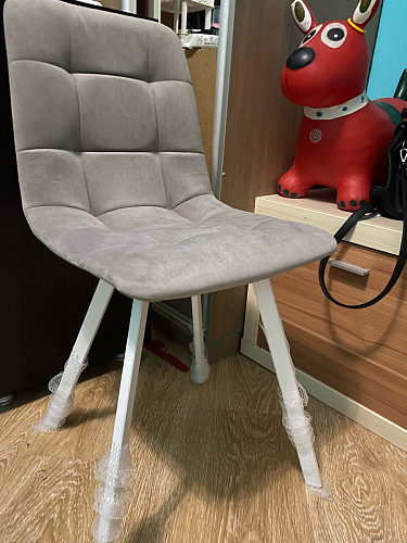 Стул на металлокаркасе Чилли синий / белый фото покупателя 806