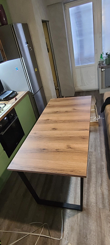 Стол раскладной Лота Лофт 120 25 мм юта / черный матовый фото покупателя 353