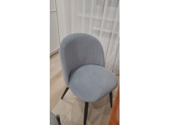 Стул на металлокаркасе Gabi 1 бежевый / черный с серебряными наконечниками фото покупателя 839