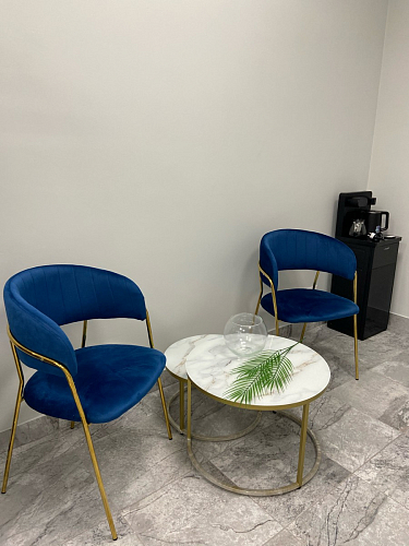 Стул на металлокаркасе Kamelia темно-серый / золотой фото покупателя 63