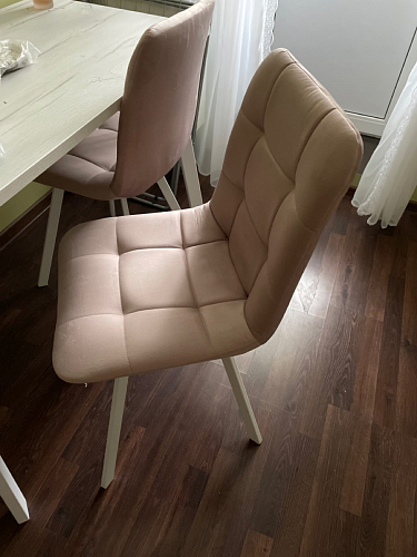 Стул на металлокаркасе Чилли бежевый / белый каркас фото покупателя 1147