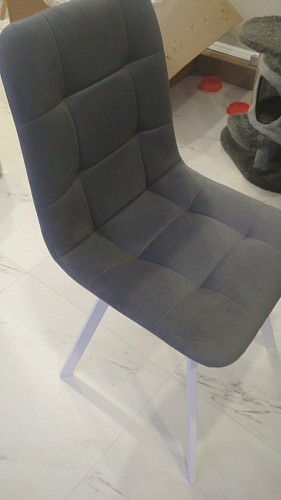 Стул на металлокаркасе Чилли синий / белый фото покупателя 1148