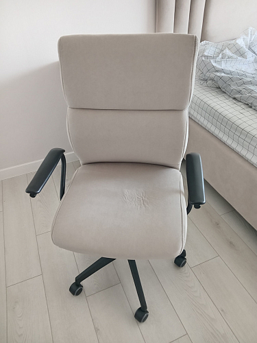 Компьютерное кресло Benefit флок бежевый 7 фото покупателя 10